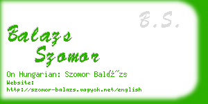 balazs szomor business card